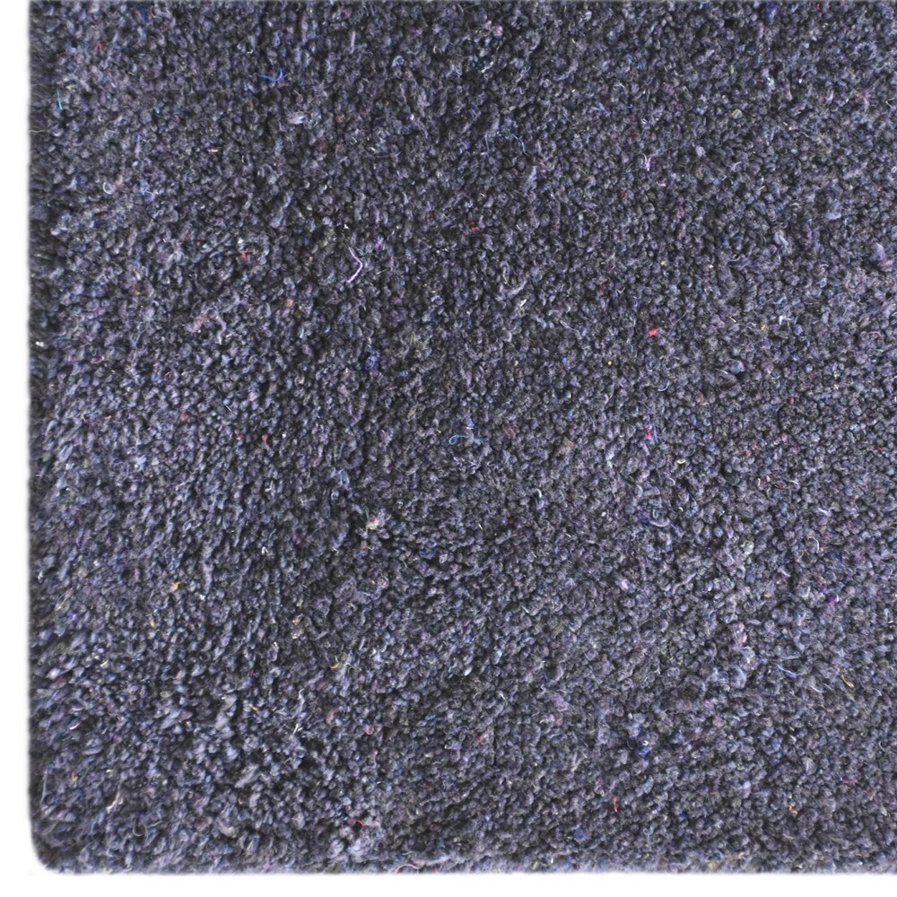 Hand Knotted Loom Silk Mix Area Rug Solid Charcoal BBH Homes BBLSM111