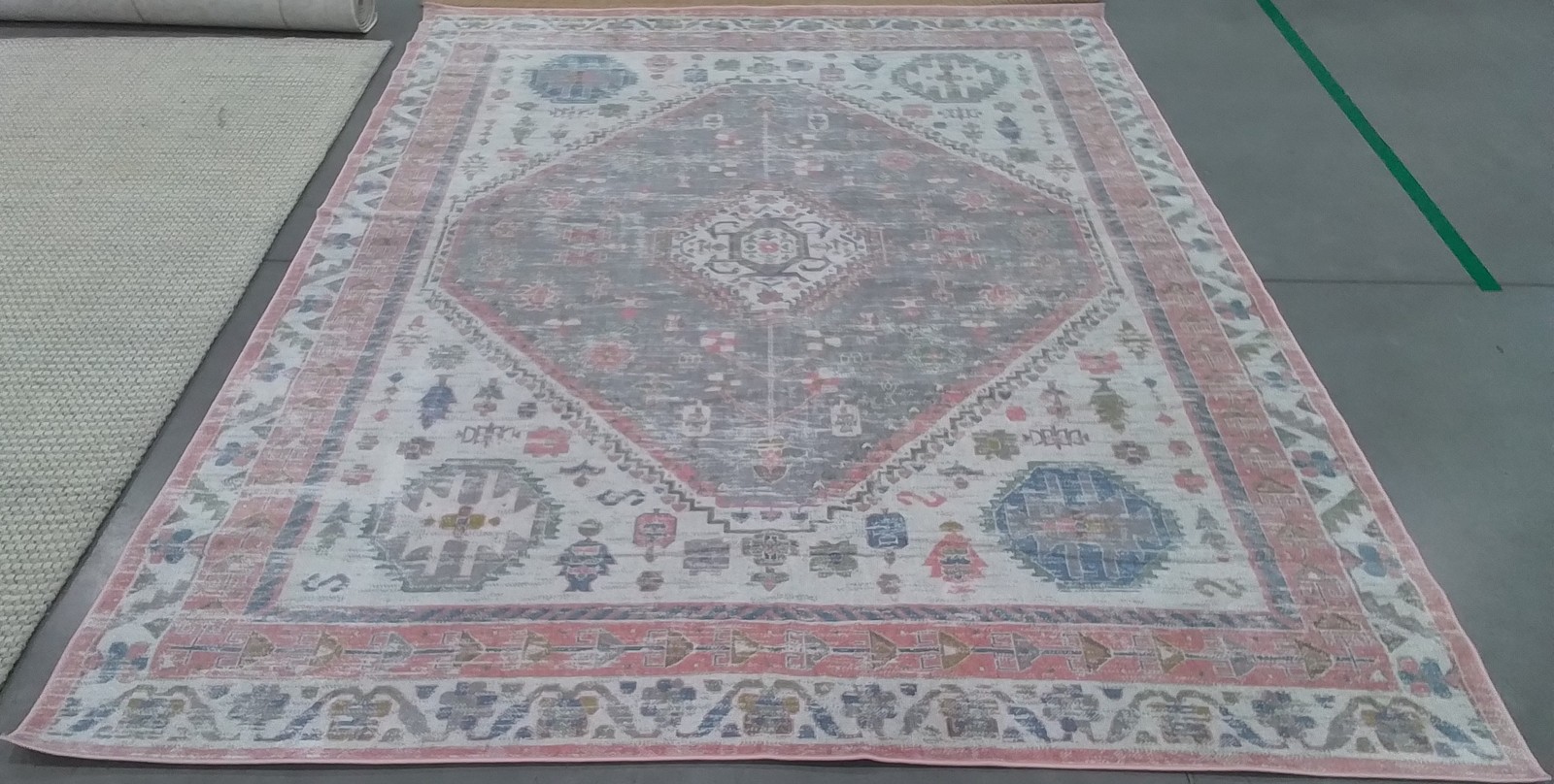 IVORY/BLUE PINK 8′-0″ x 10′-0″ Back Stain Rug Reduced Price 1172803951 BAY118A-8