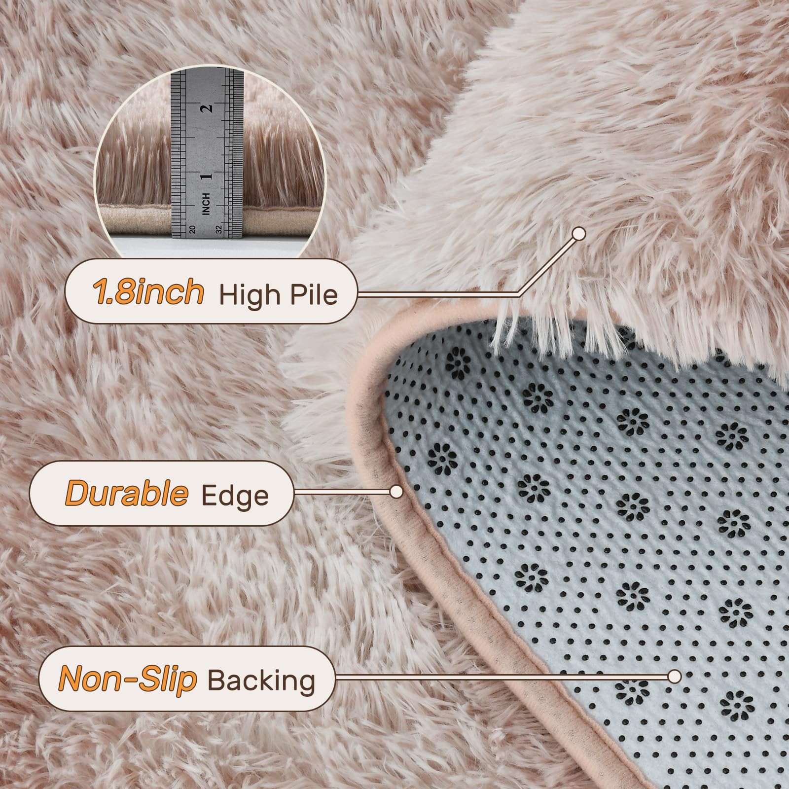 LòUtiroot Home Area Rugs For Living Room 8X10 Feet Soft Fluffy Shagg Plush