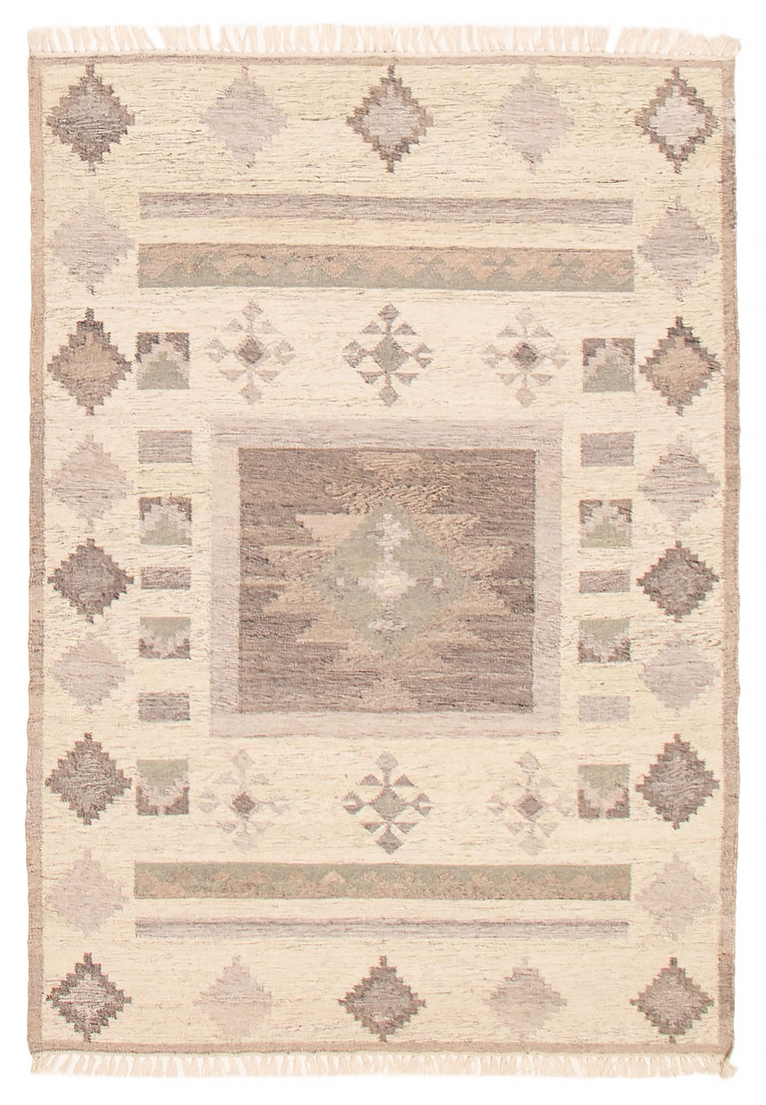 Vintage Hand Woven Area Rug 5’2″ x 7’8″ Traditional Wool Oriental Carpet