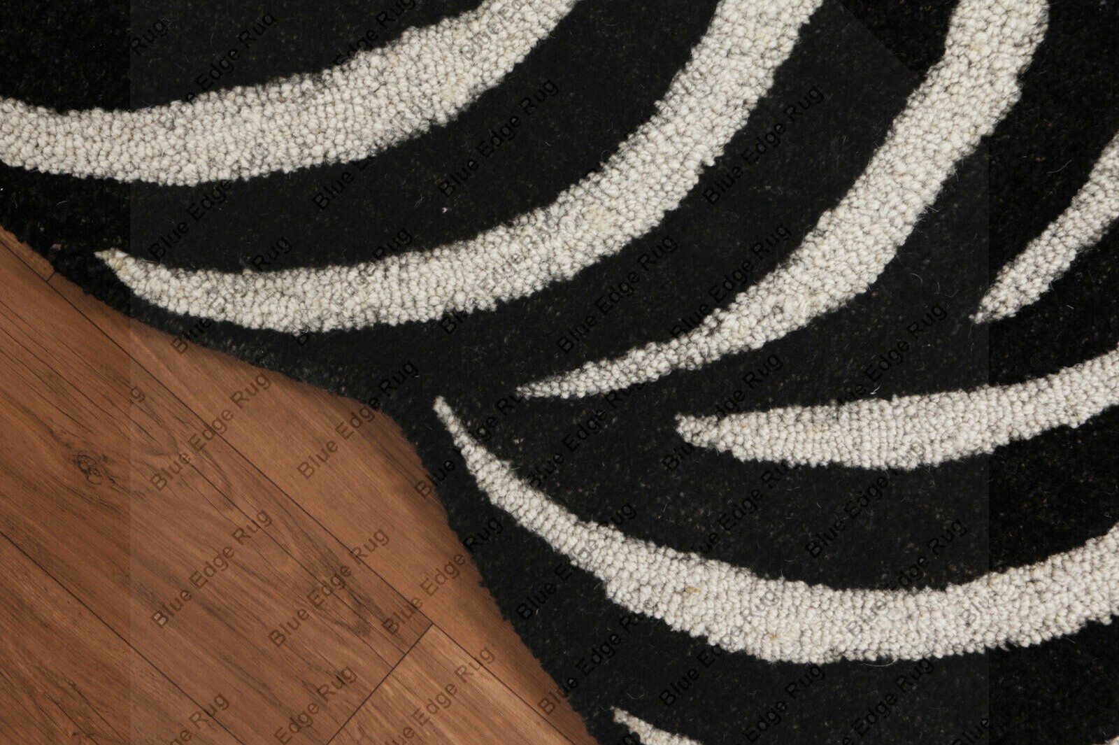 Wide Runner Optical Pattern 3’0”x12’0” ft Handmade Tufted 100% wool Area Rugs