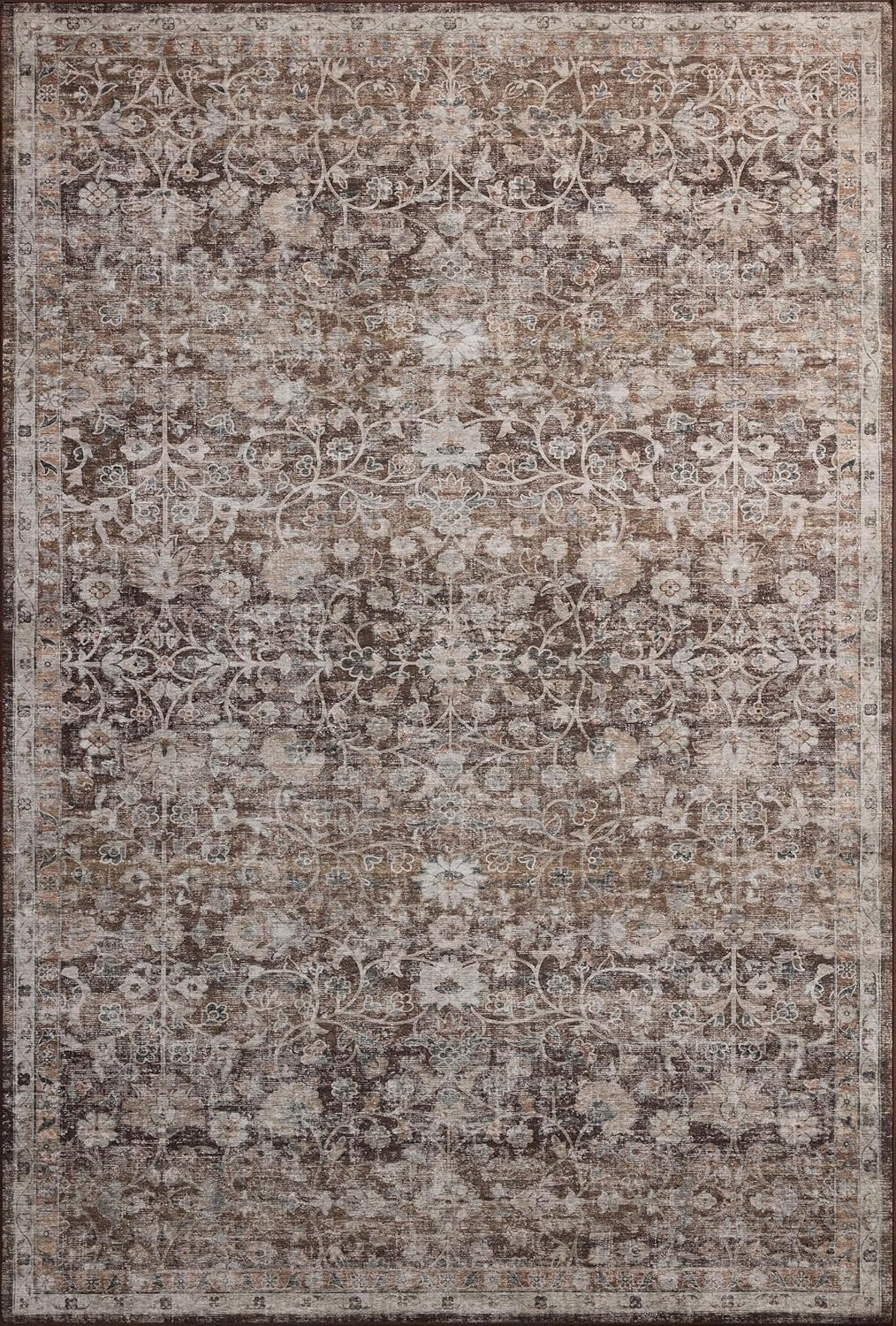 Loloi Josie Collection 9′ x 12′ Earth/Natural Machine Washable Area Rug