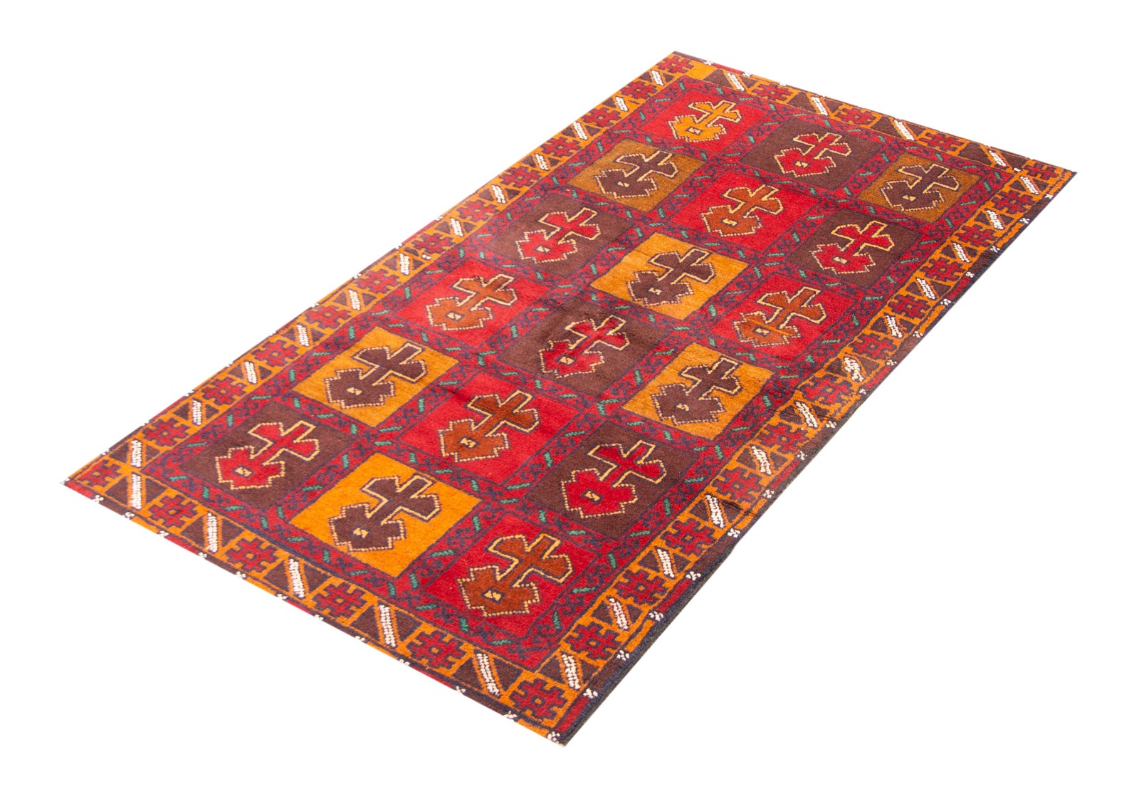 Vintage Hand-Knotted Area Rug 3’5″ x 6’5″ Traditional Oriental Wool Carpet