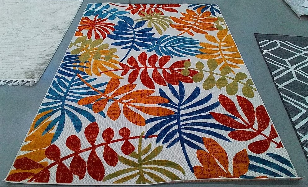 CREME / RED 6′-0″ x 9′-0″ Back Stain Rug, Reduced Price 1172806425 CBN814A-6