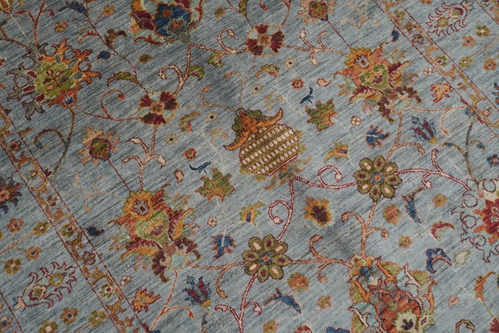 5×7 ft Gray Waziri Afghan Hand Knotted Wool Oriental Rug
