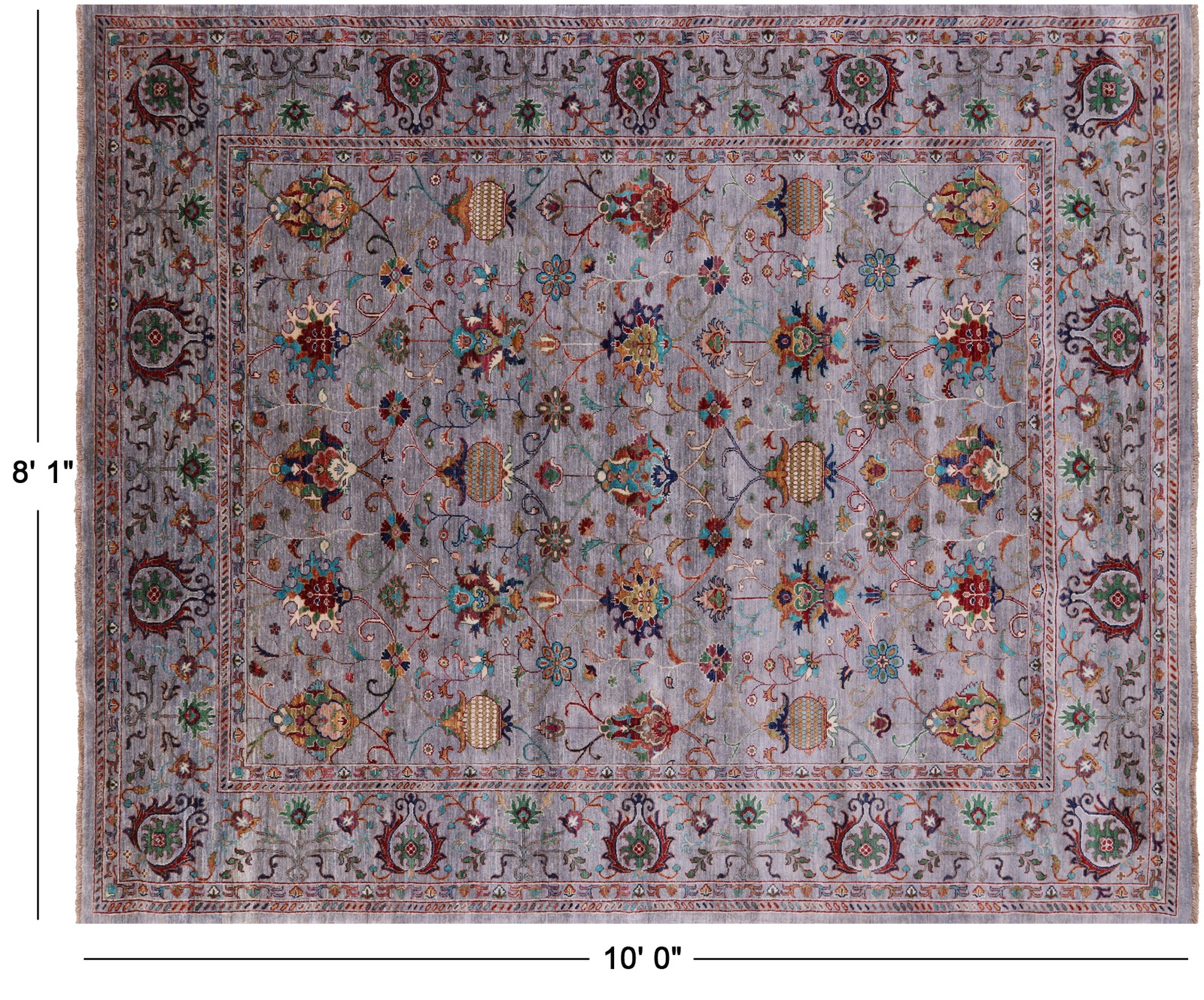 Handmade Traditional Wool Rug 8′ 1″ X 10′ 0″ – Q16321