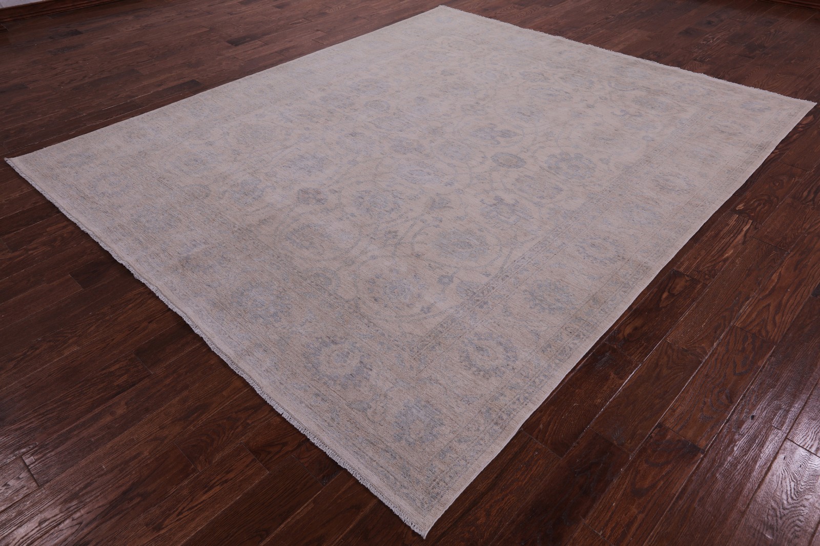 8′ 0″ X 9′ 7″ Hand-Knotted Turkish Oushak Wool Rug – Q18778