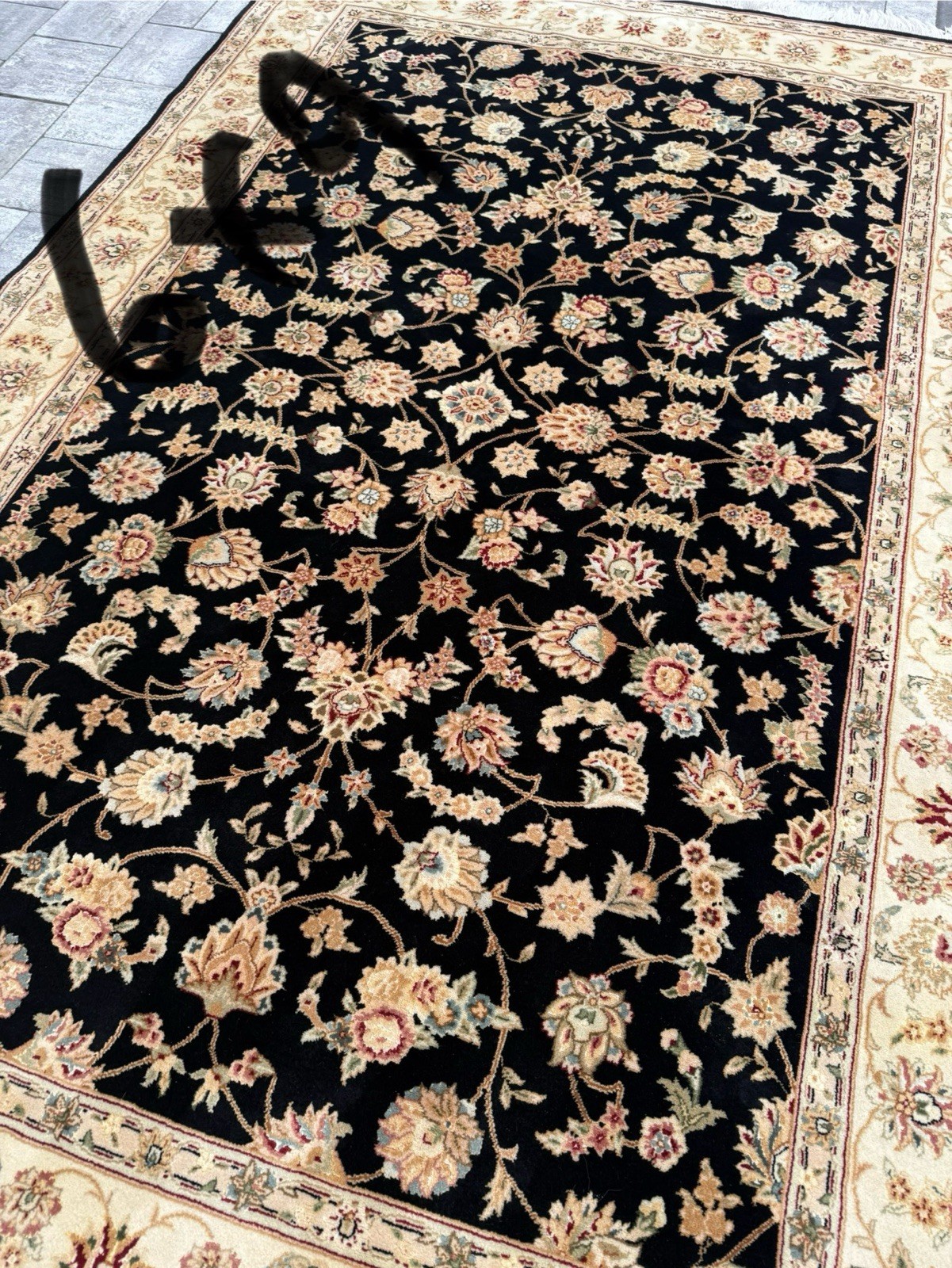 6×9 Sino Tabrizz Silk and Wool Handmade Area Rug Hand Knotted