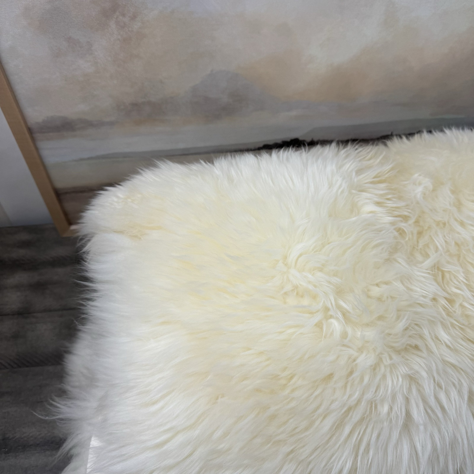 Pottery Barn Natural Large Sheepskin Rug Decorative Throw Ivory 2’x6’ Read