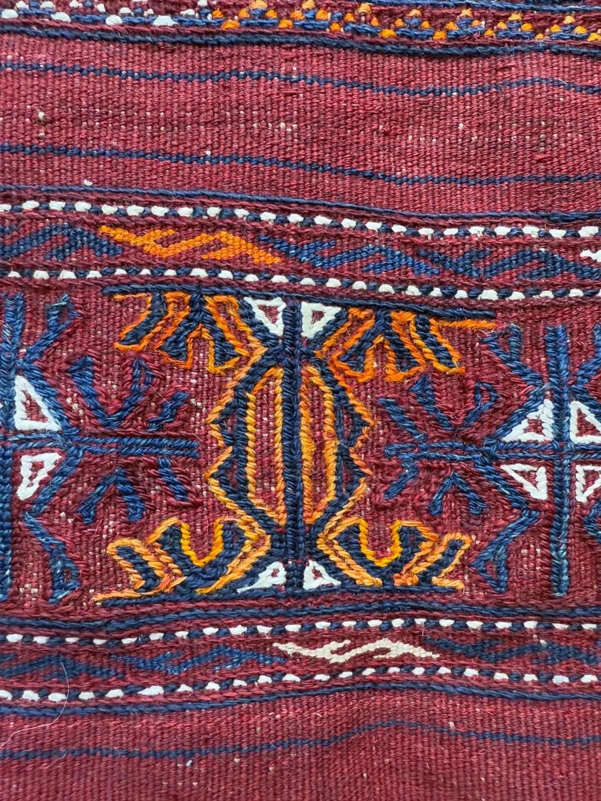 Vintage Fabulous Hand Woven Afghan Wool Weaving Kilim Rug Floor Area 126×164 Cm