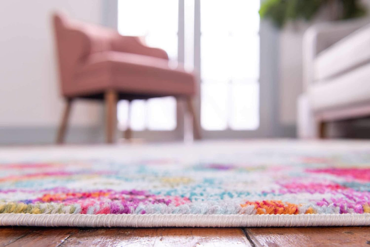 Colorful Abstract Area Rug for Modern Home – 6′ x 9