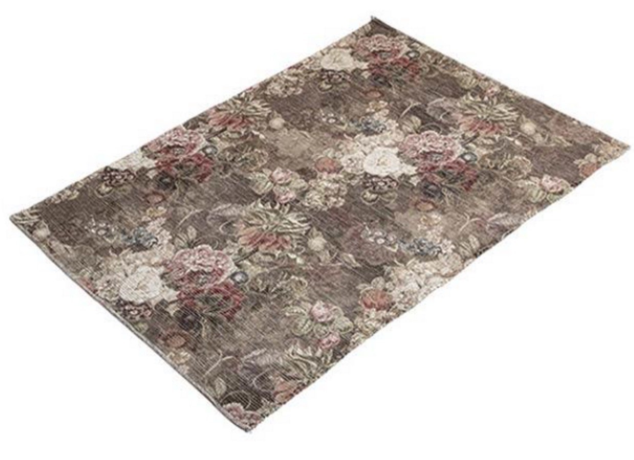 Victorian Trading Co NWOT Field of Flowers Roses & Peonies Area Rug 4’x6′ 9A