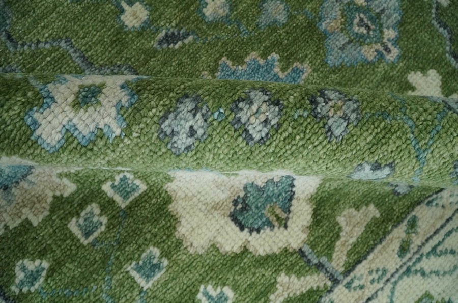 Verdant Oushak Rug Contemporary Hand-Knotted Rug Home decor rug living area rug.