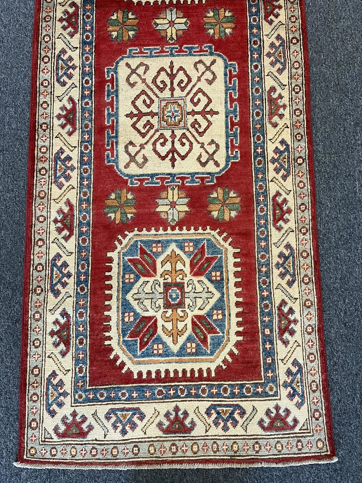 Kazak Tribal 2′ 7″X10′ Handmade Wool Runner Rug # 10033