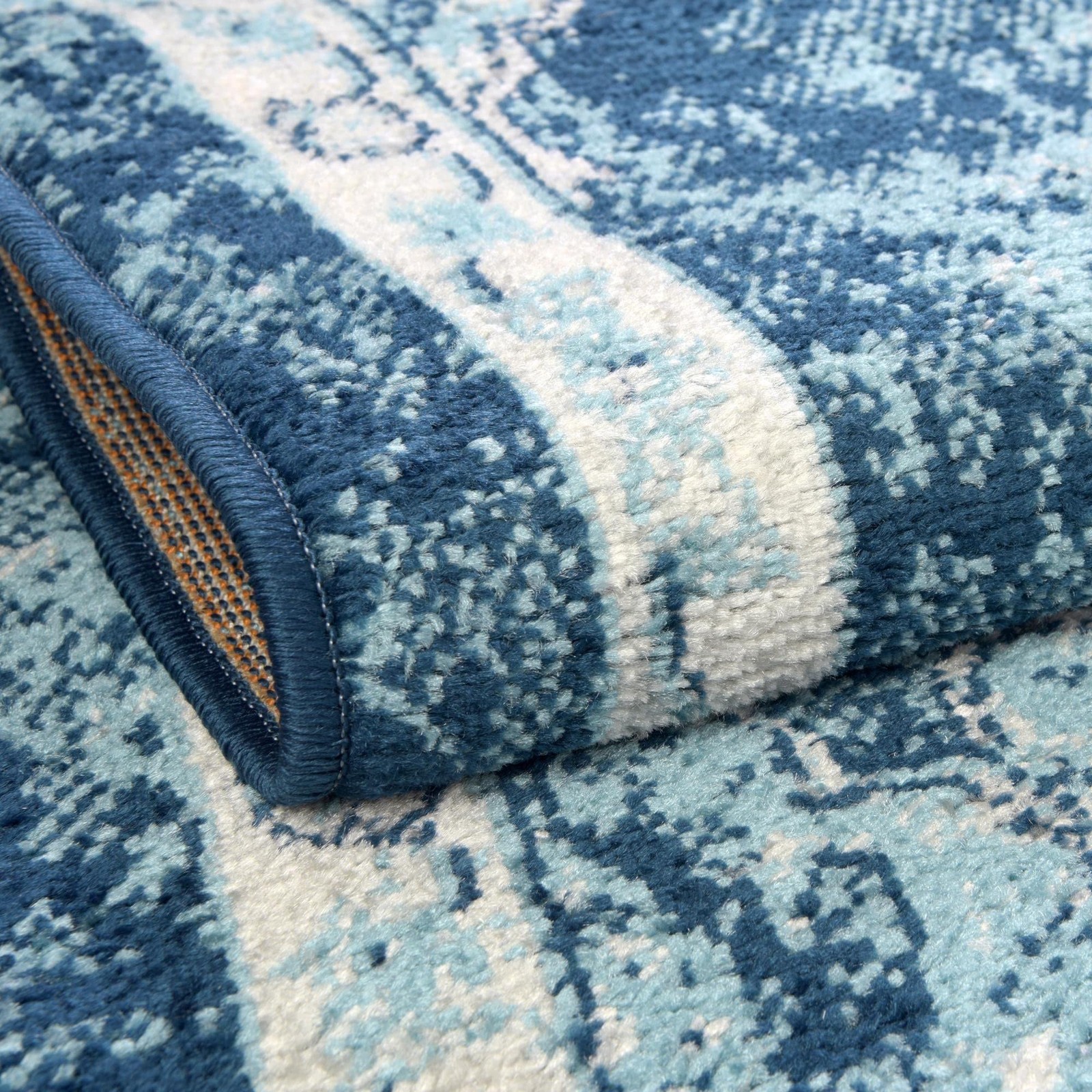 Unique Loom Parker Collection Area Rug – Kokulu 4 1 X 6 1 Oval Navy Blue/ Ivory