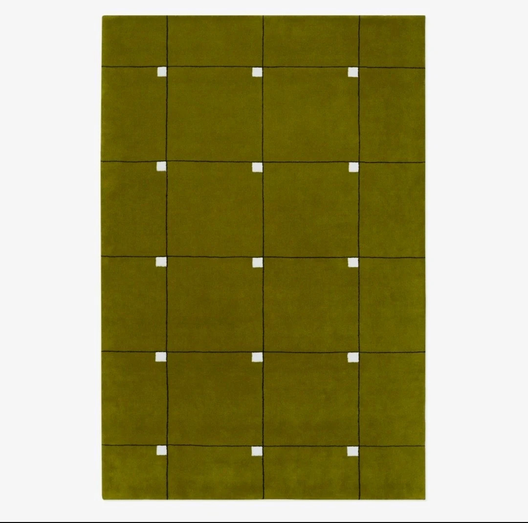 Hand Tufted Wool Area Rug 9×12 ft – Nordic Knots Milano Green 8×12 any size
