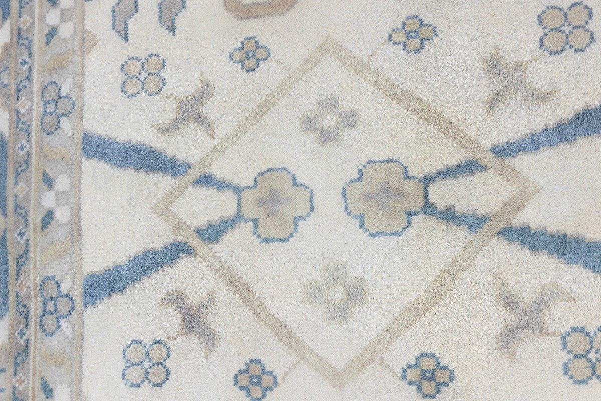 Hand-Knotted Floral Palatial Oushak Rug Oversized Oriental Decor Carpet 12X18 ft