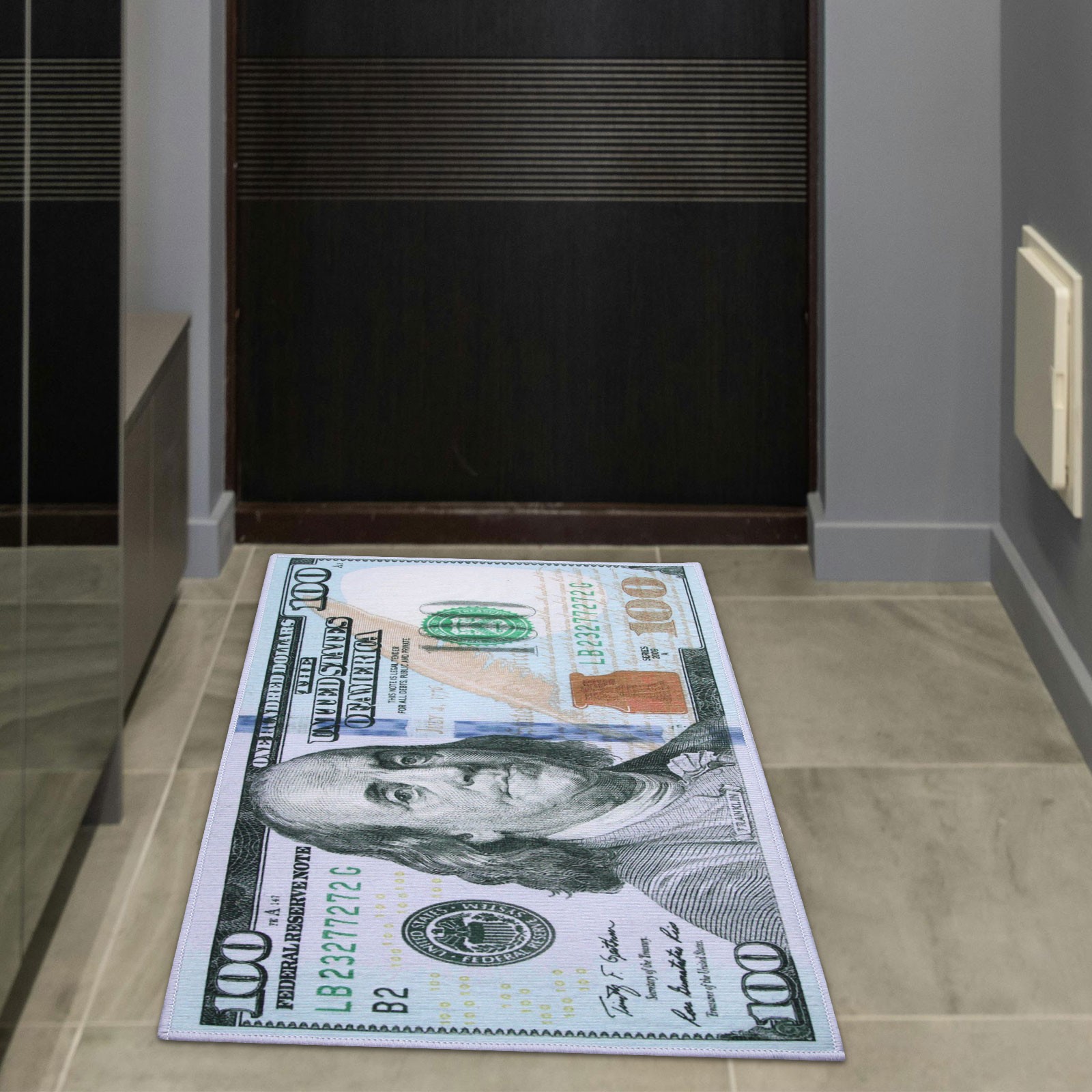 100 Dollar Bill Money Area Rug Carpet Floor Mat Home Room Decor 23.8″x15.9″ NEW