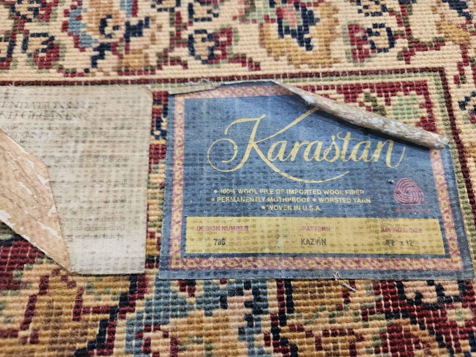 9×12 KARASTAN KAZVIN 700 – 786 100% WOOL RUG