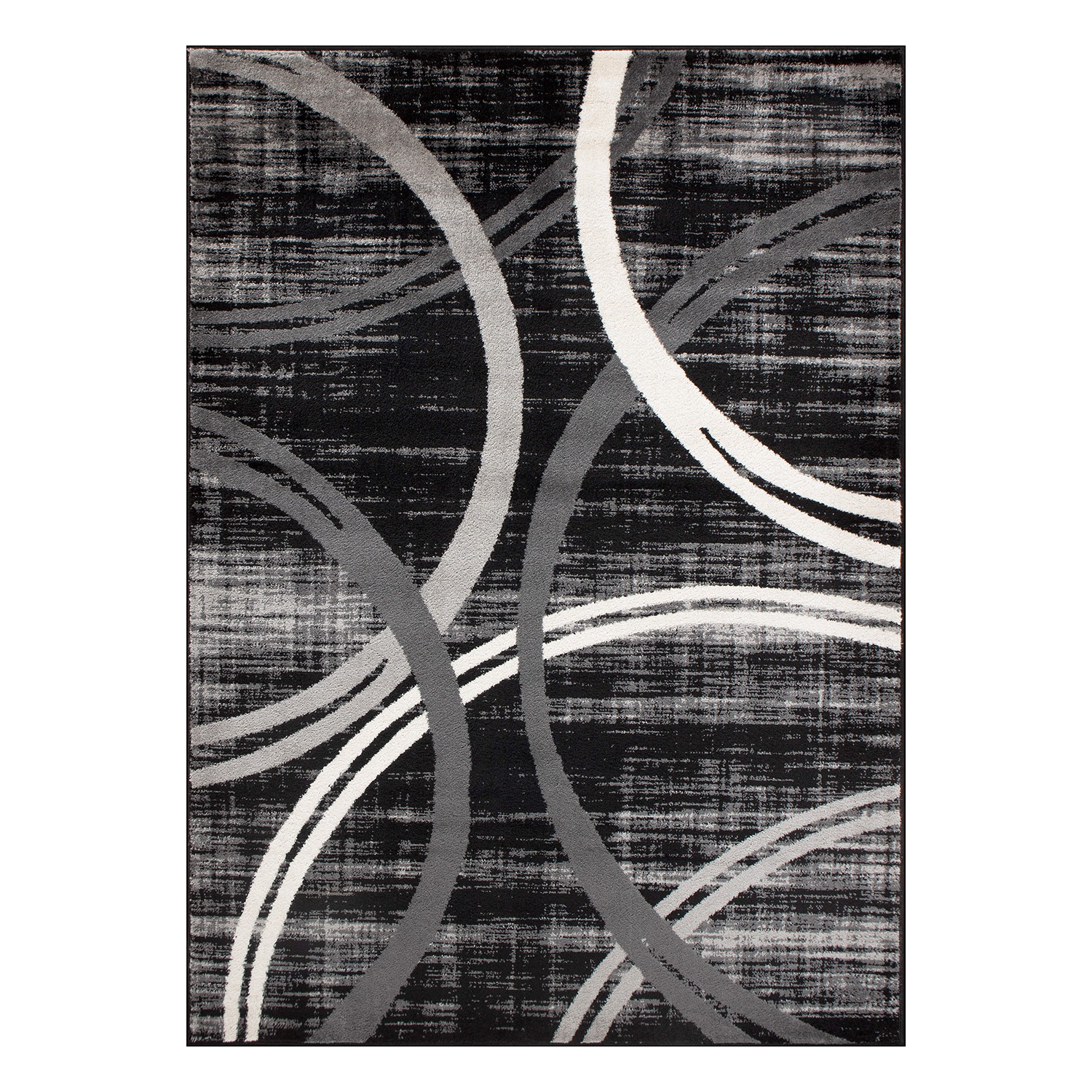 Rugshop Area Rug Modern Abstract Circles Design Rugs for Living Room Bedroom Rug
