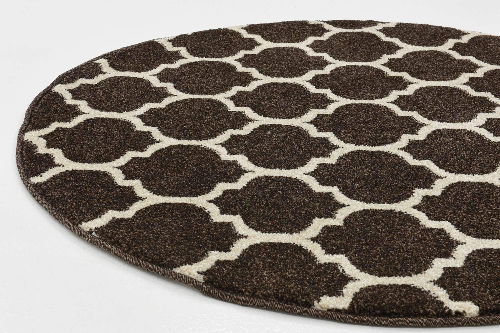 Unique Loom Trellis Collection Area Rug – Philadelphia 3 3 Round Chocolate