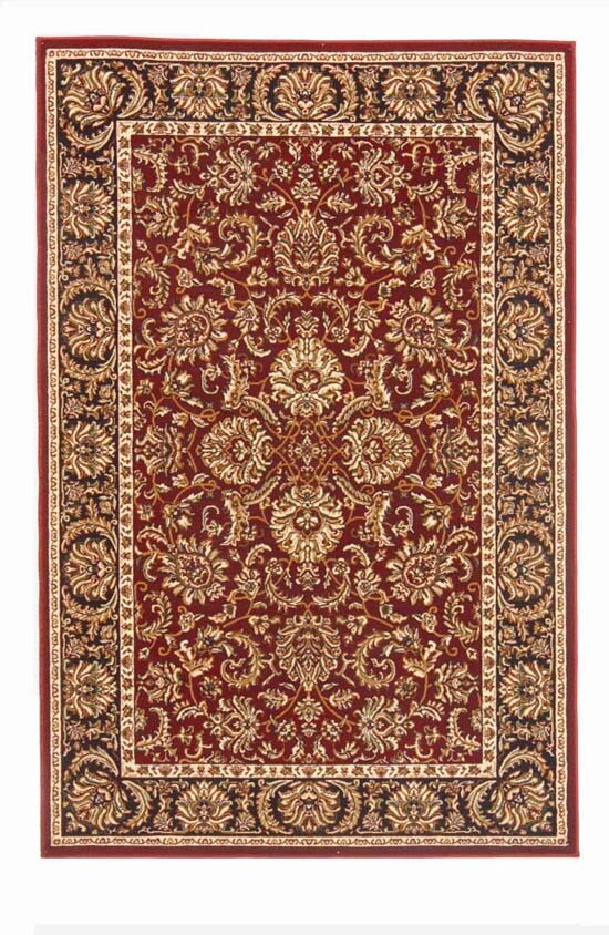 Red Floral Bordered Persien Area Rug 1305 – Aprx 3′ 3″ x 5′ 4″