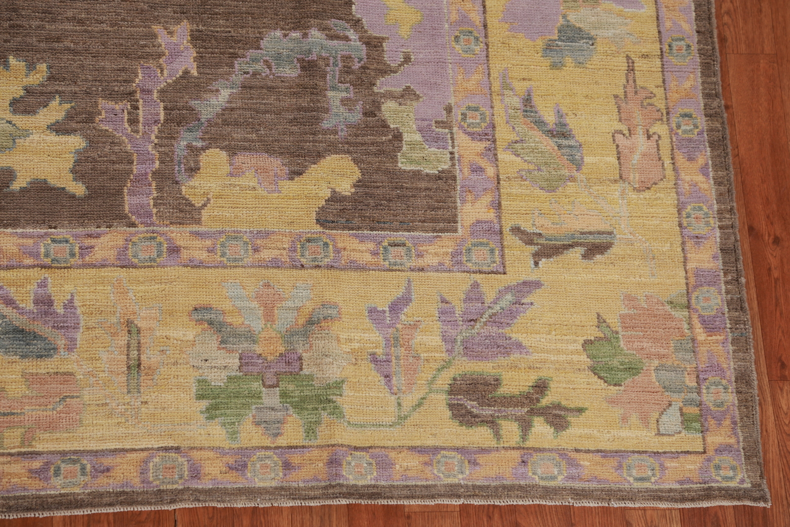 Vegetable Dye Handmade Oushak Turkish Living Room Area Rug Wool Carpet 9×12 ft