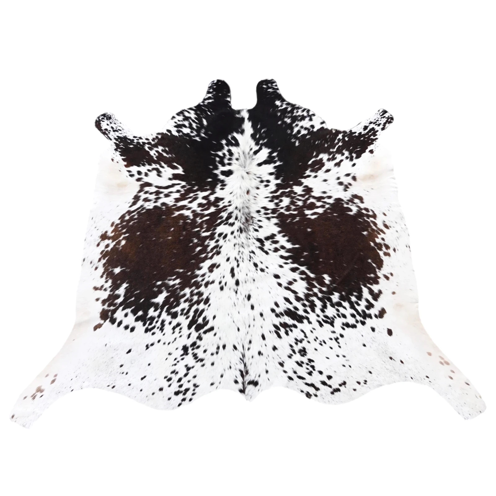 Exotic Tricolor Cowhide Rug Premium Look 5′-10″ x 5′-0″