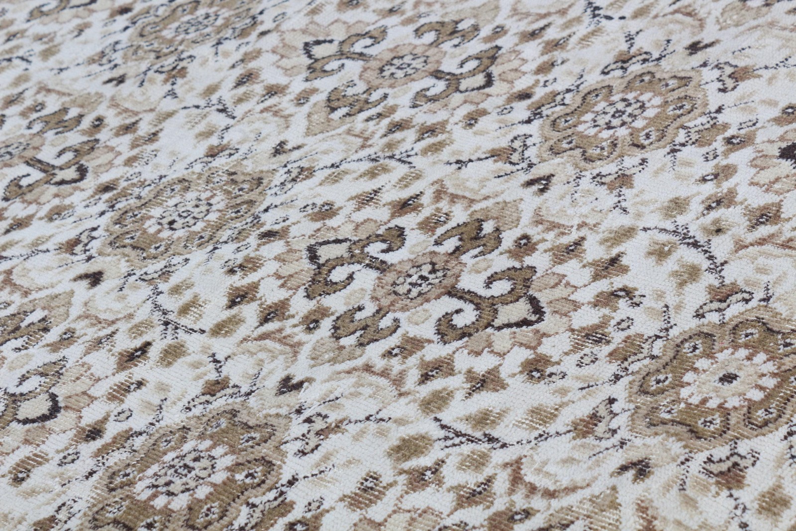 Turkish Rug, 4,2×8 ft Area Rug, Brown Moroccan Wool Vintage Rug