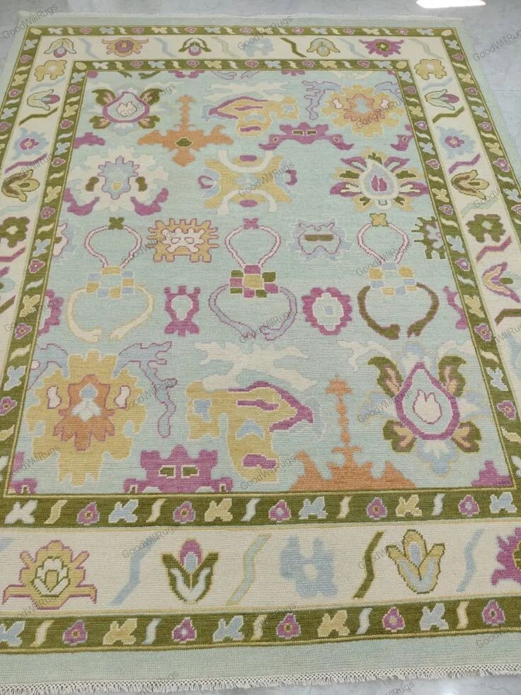 Etta Modern Oushak Rug Hand Knotted Oushak Rug 4×6, 5×8, 6×9, 8×10, 9×12, 10×14.