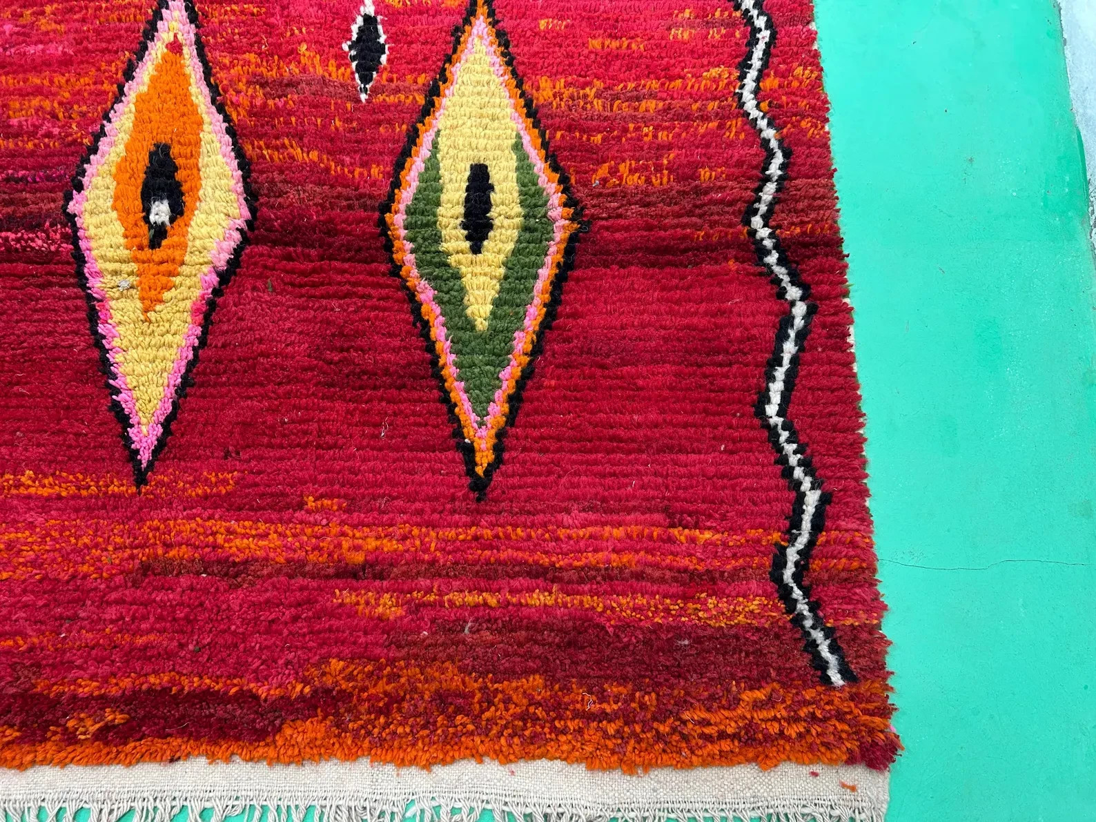 Moroccan Rug, Beni ourain Handmade Rug, shag wool Rug, Moroccan Authentic Rugs
