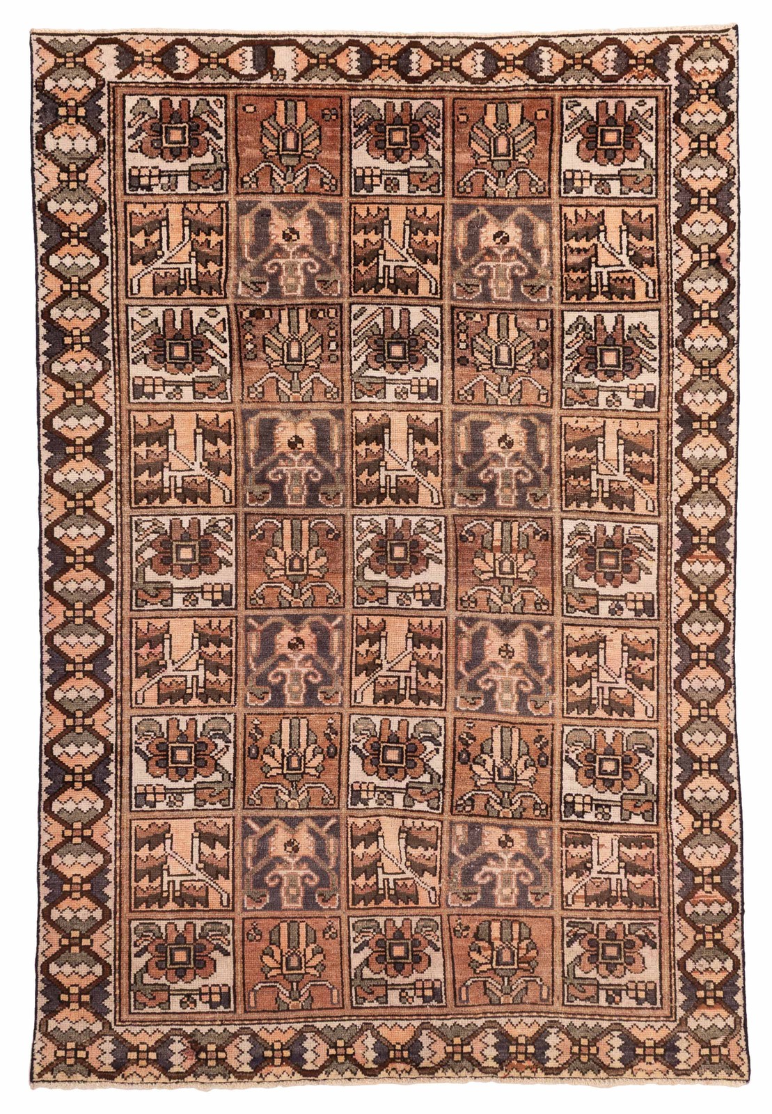 Vintage Traditional Hand-Knotted Area Rug 6’2″ x 9’2″ Oriental Wool Carpet