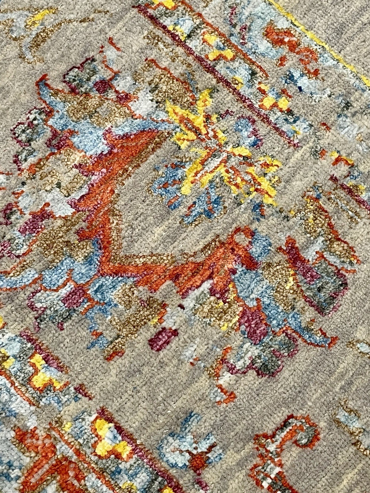 PASARGAD Transitional Abstract Floral Hand-Knotted Silk 9×12 Rug MSRP $11,132