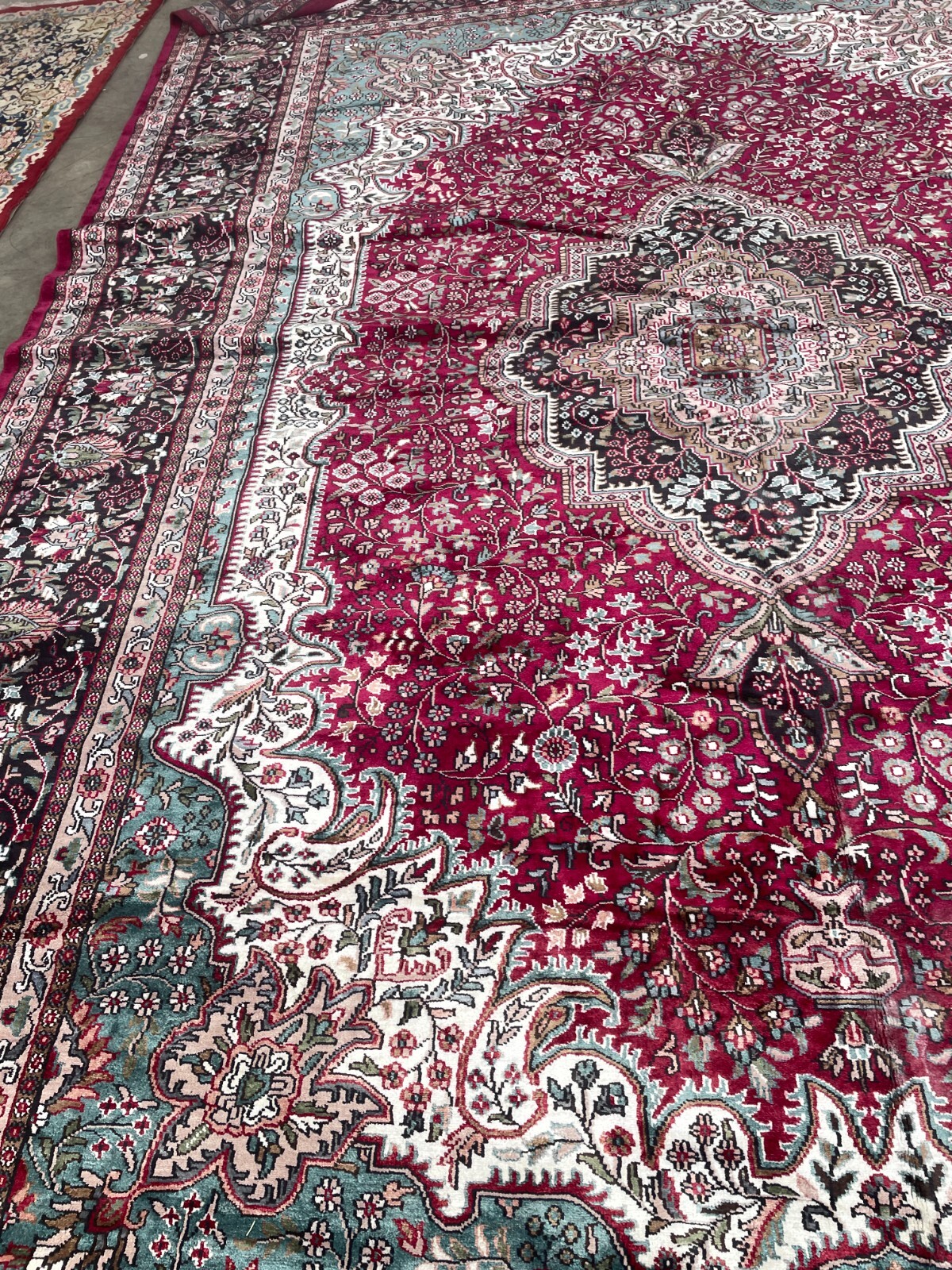 Fine Hand-Woven Silk and Wool Area Rug, 9.9′ x 14.4′