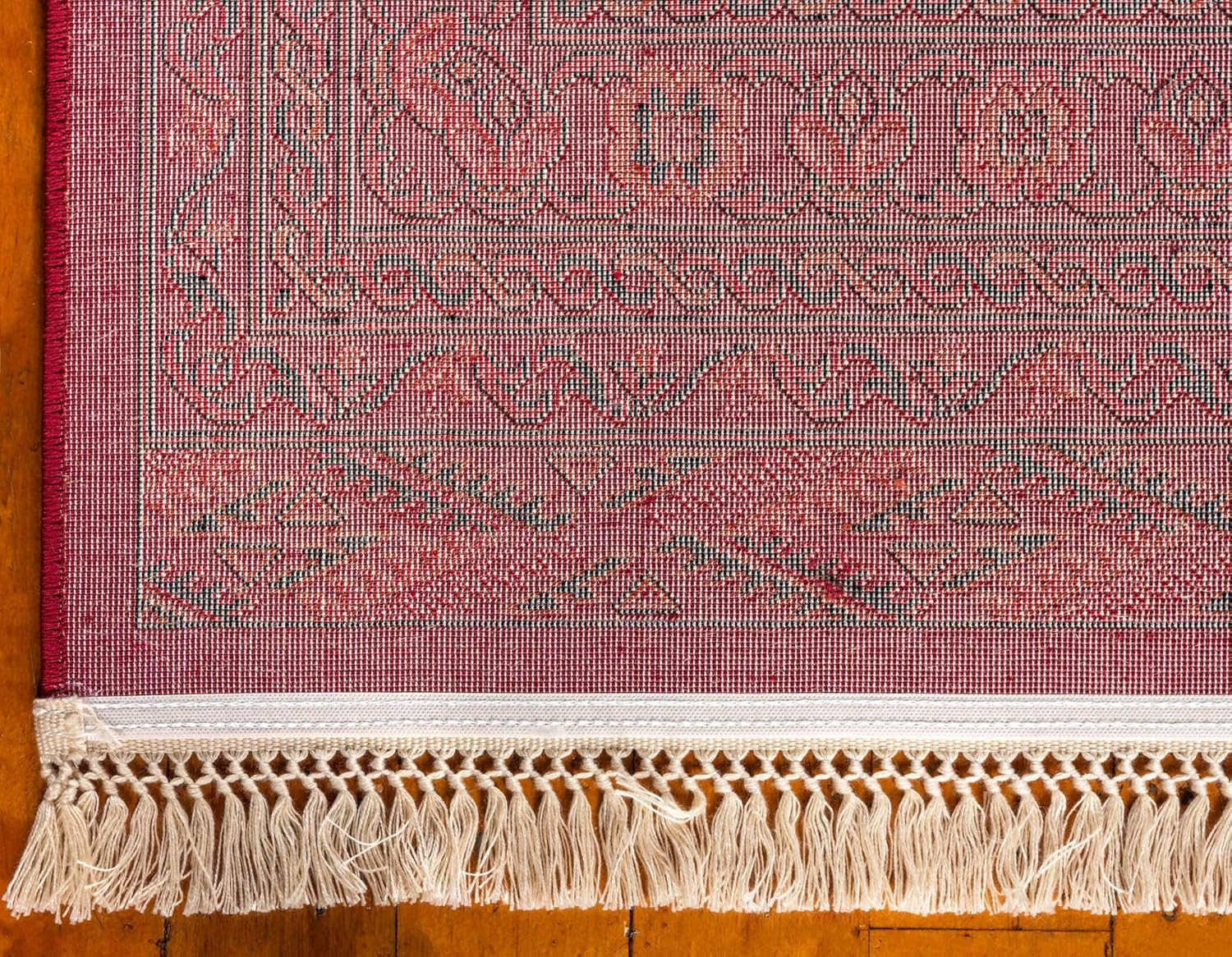 Over-Dyed Torkaman Area Rug 7′ x 10′ Red/Black – Tekke Collection