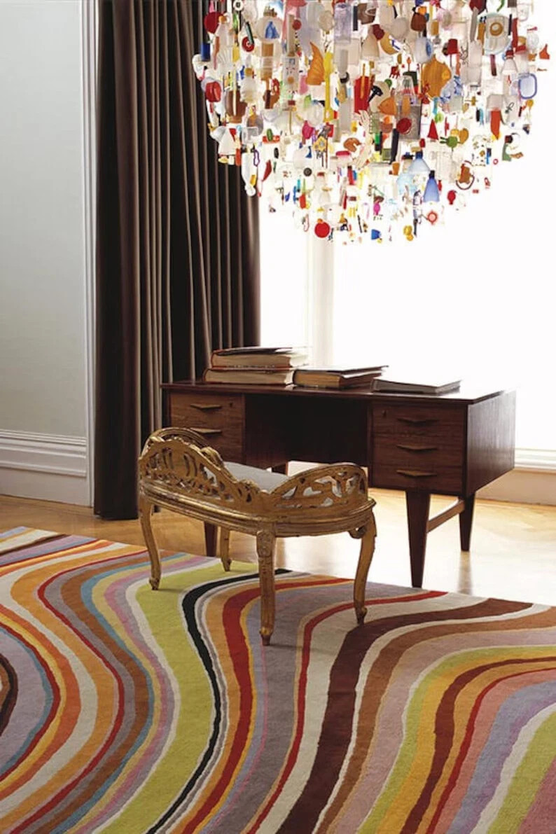 Hand Tufted Multi Stripe | Hand Tufted Multi Color Rug Tufted Area Rug 5×8 ,Rug