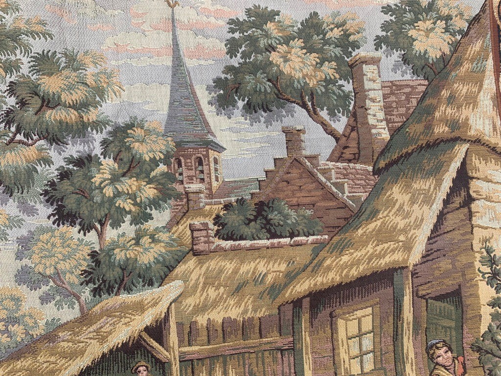 Vintage Tapestry,Medeival French Tapestry Pictorial Tapestry Home Decor 3×7 ft