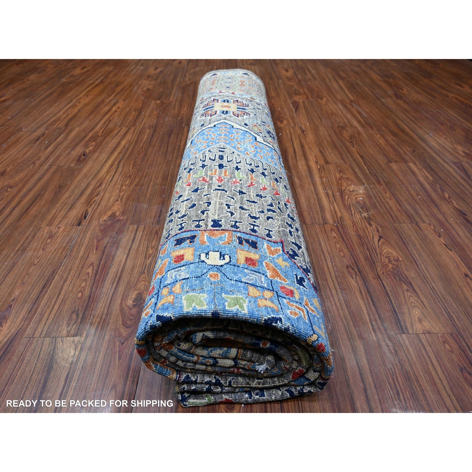 12′ x 15’9″ Gray Fine Aryana Luxurious Wool Oversized Oriental Rug R88207