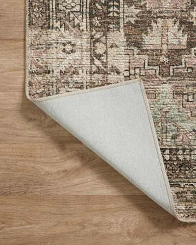 Billie Collection 5×2 Rectangular Clay Area Rug Vintage Design for Home Decor