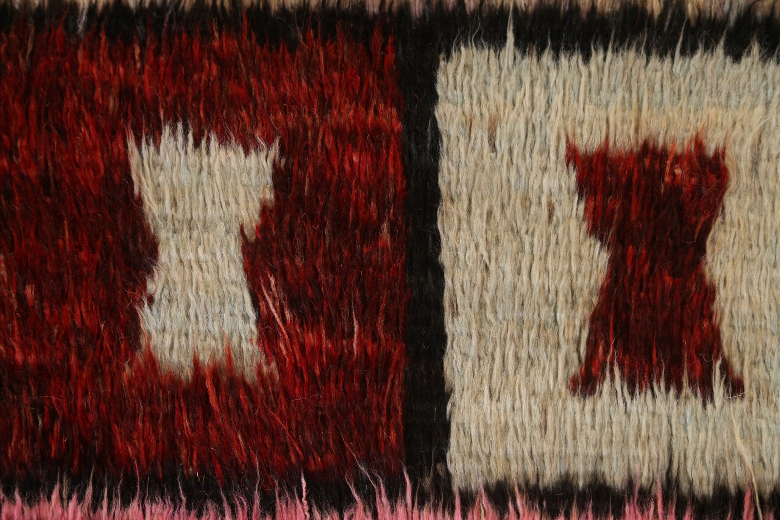 Checked Berber Moroccan Wool Area Rug 5×7 ft Hand-knotted Modern Carpet