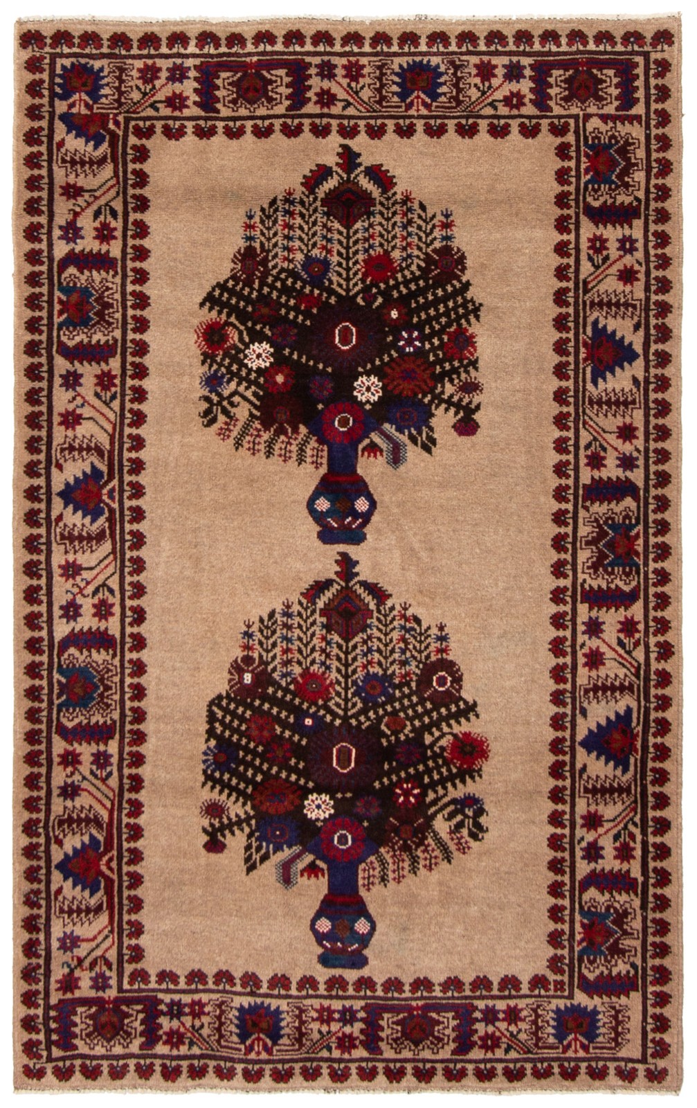 3’0″ x 4’10” Vintage Hand Knotted Area Rug Traditional Oriental Wool Carpet