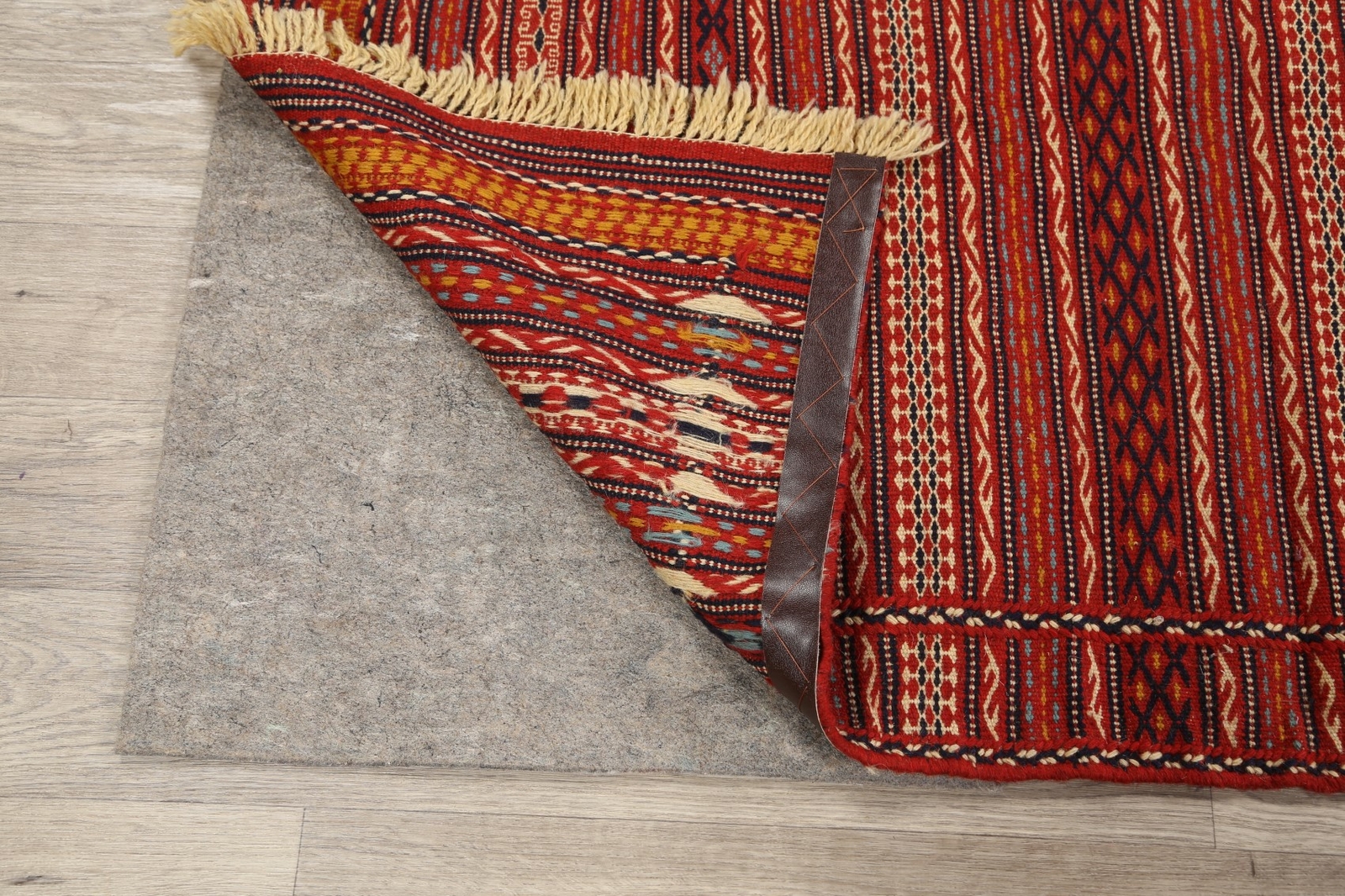 Traditional Tribal Striped Hand-woven Sumak Kilim Area Rug Oriental Carpet 3×5