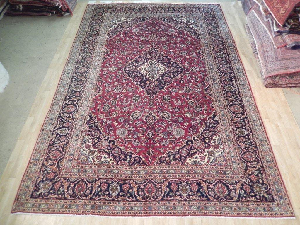 10×15′ Red Semi Antique Traditional Kashaan Rug 71835
