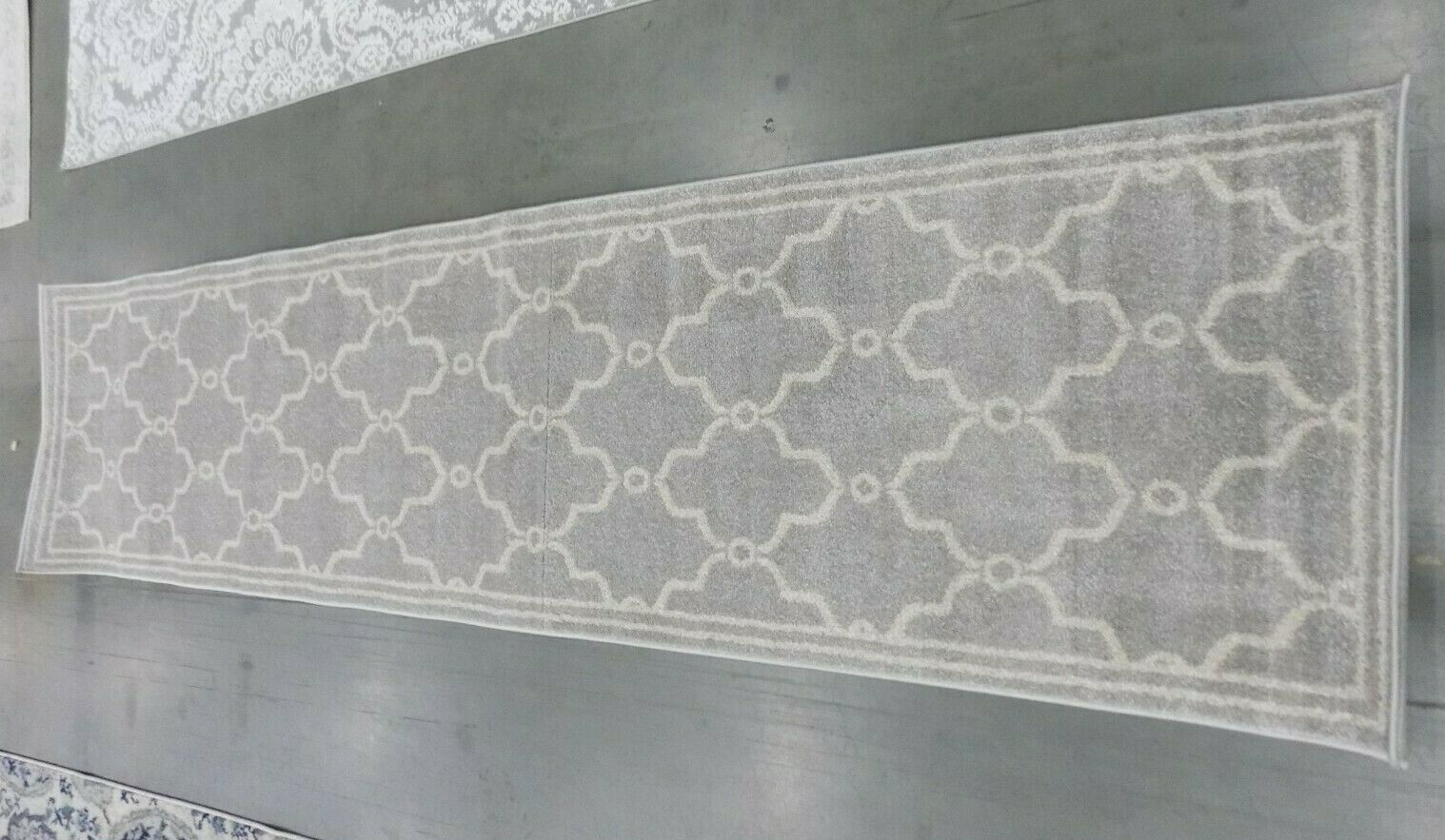LIGHT GREY / IVORY 2′-3″ X 9′ Stained Runner, Less Price 1172576995 AMT414B-29