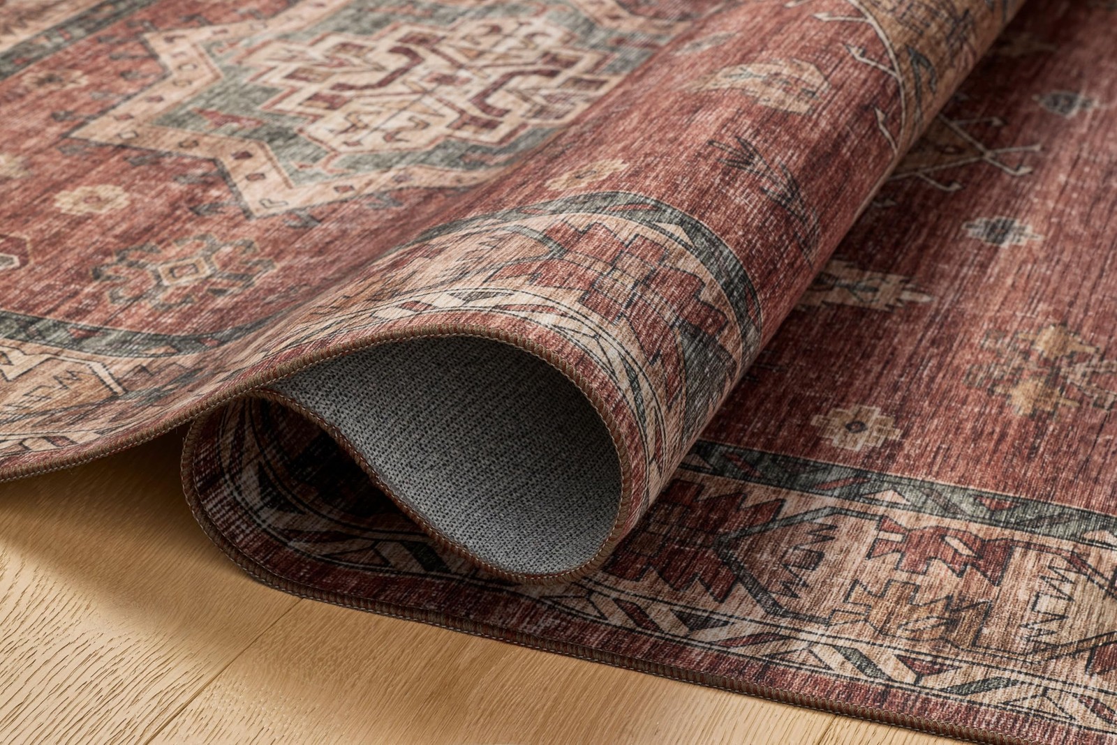 Anniston Collection ANS-04 Spice/Multi 2′-6″ x 12′-0″ Machine Wash Runner Rug