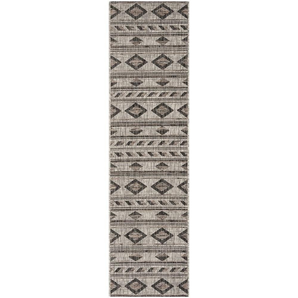 Pemberly Row 2’3″ x 14′ Extended Runner Rug in Gray and Black