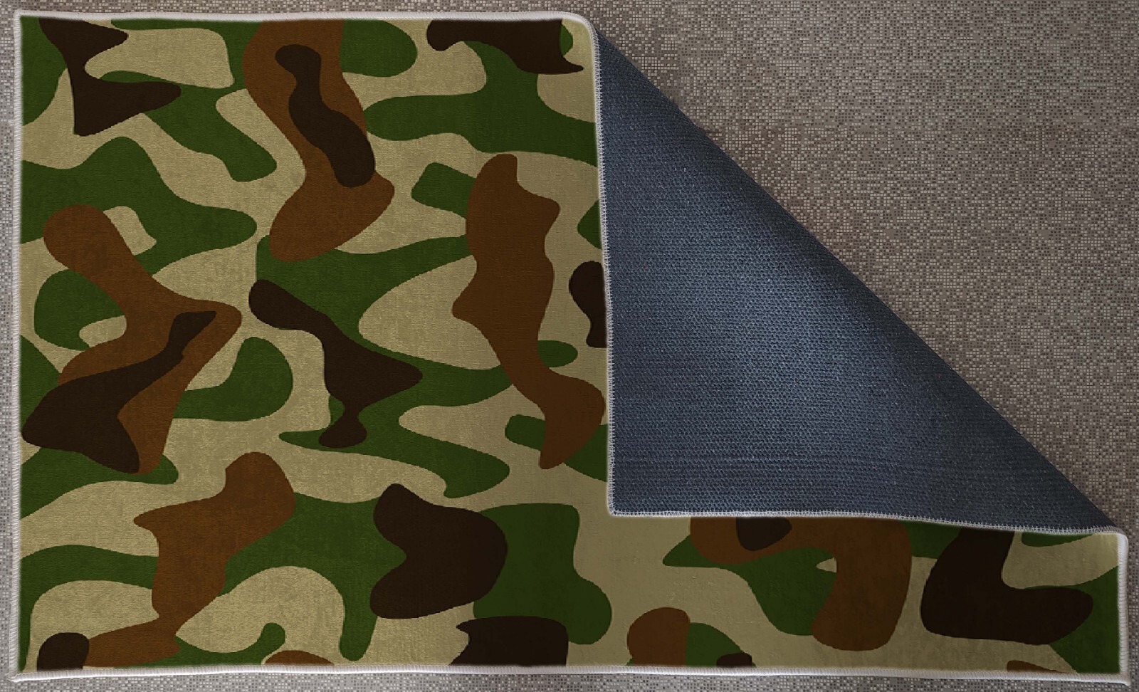 Army Military Patterned Camouflage Rug