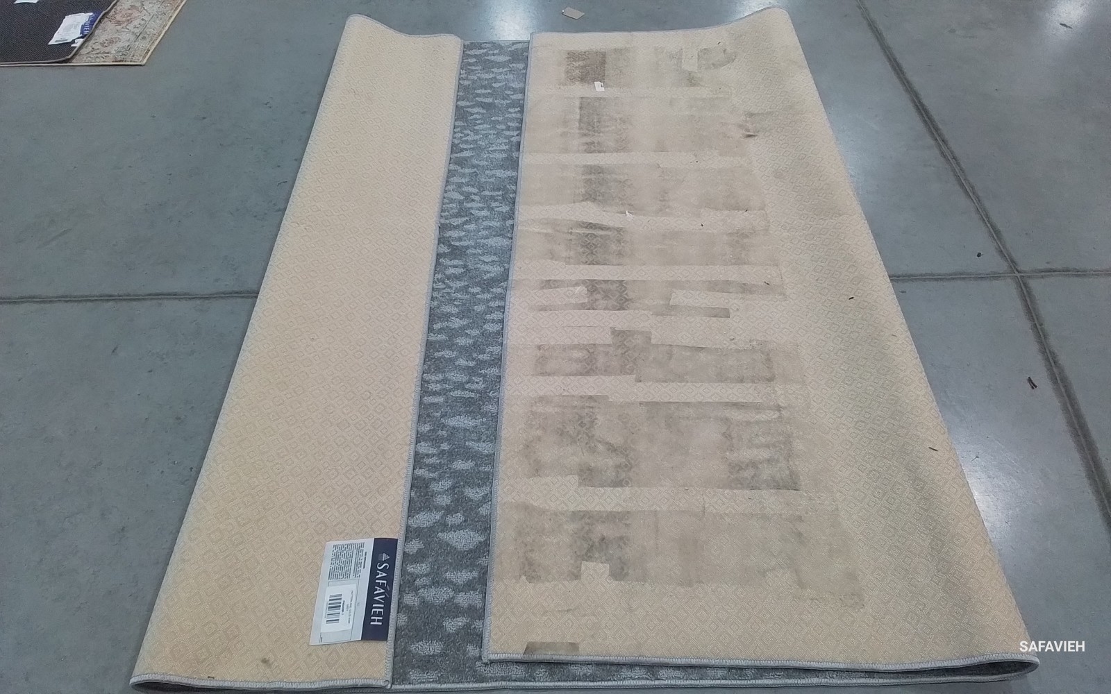 GREY 6′-7″ x 9′-0″ Back Stain Rug, Reduced Price 1172777394 PNS408F-7