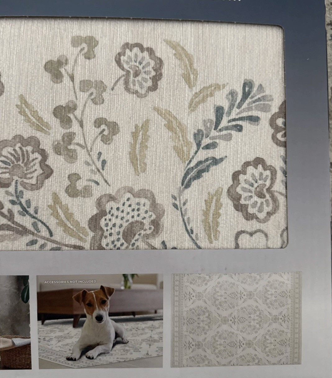 New Wyatt & Ash Machine WASHABLE Indoor Area Rug, Zinna 5ft 3in x 7ft 5in