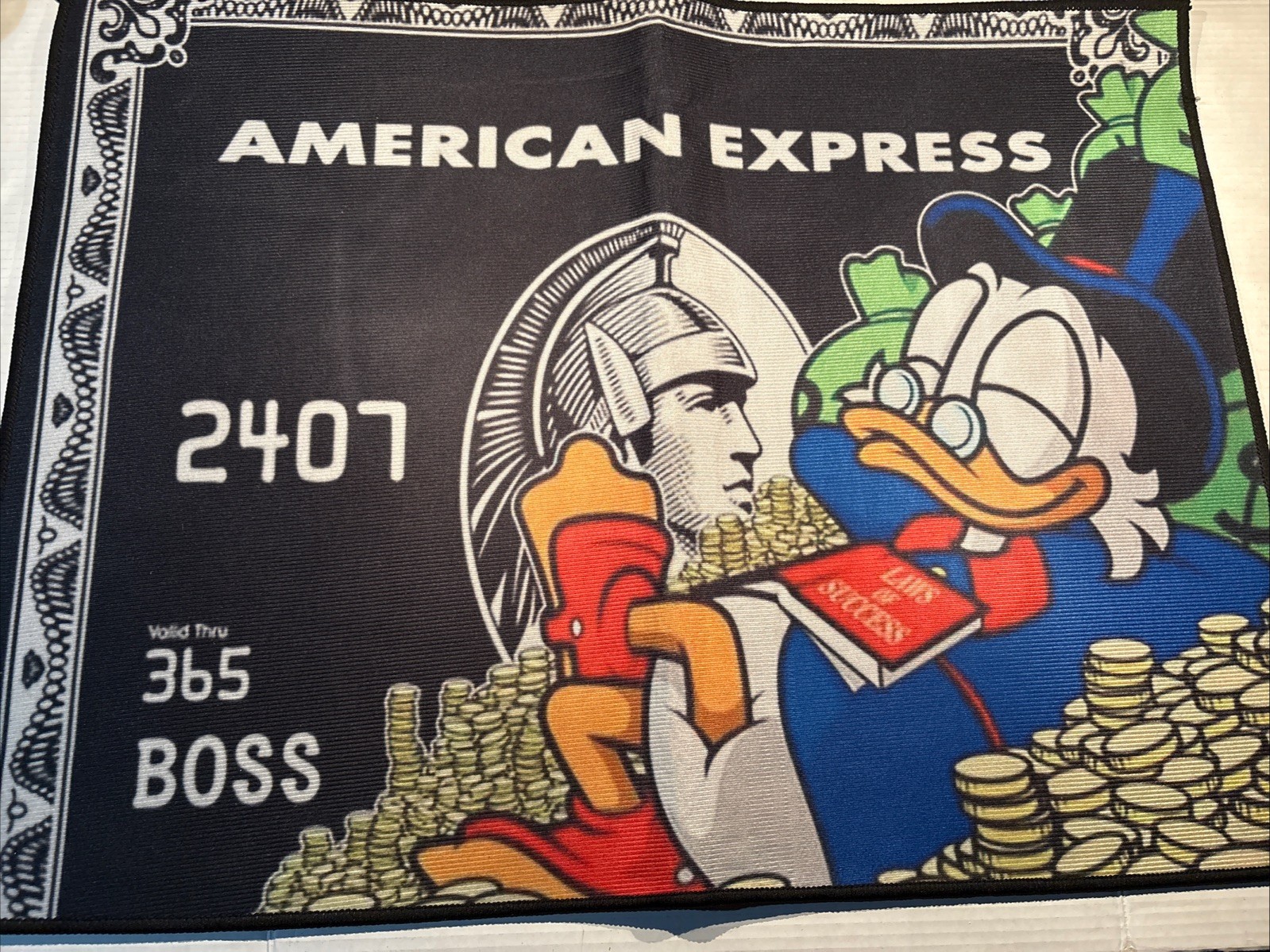 Scrooge Graffiti American Express Rug 39.5 In X 23.5 In Multicolor Donald New